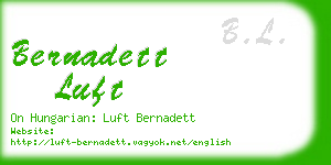 bernadett luft business card